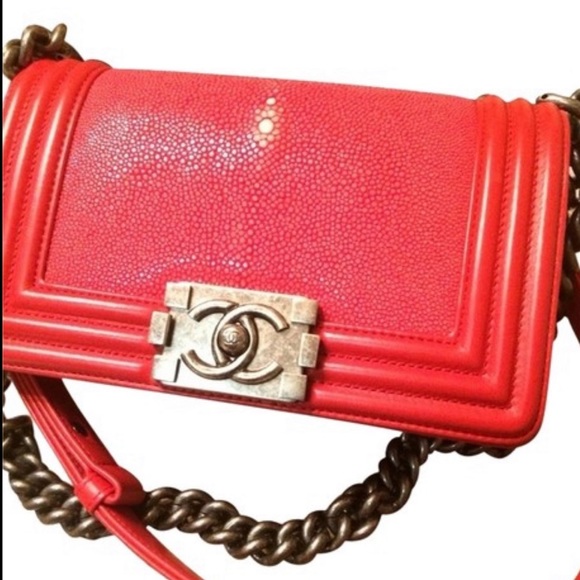 RARE STINGRAY CHANEL BOY BAG - Picture 4 of 15